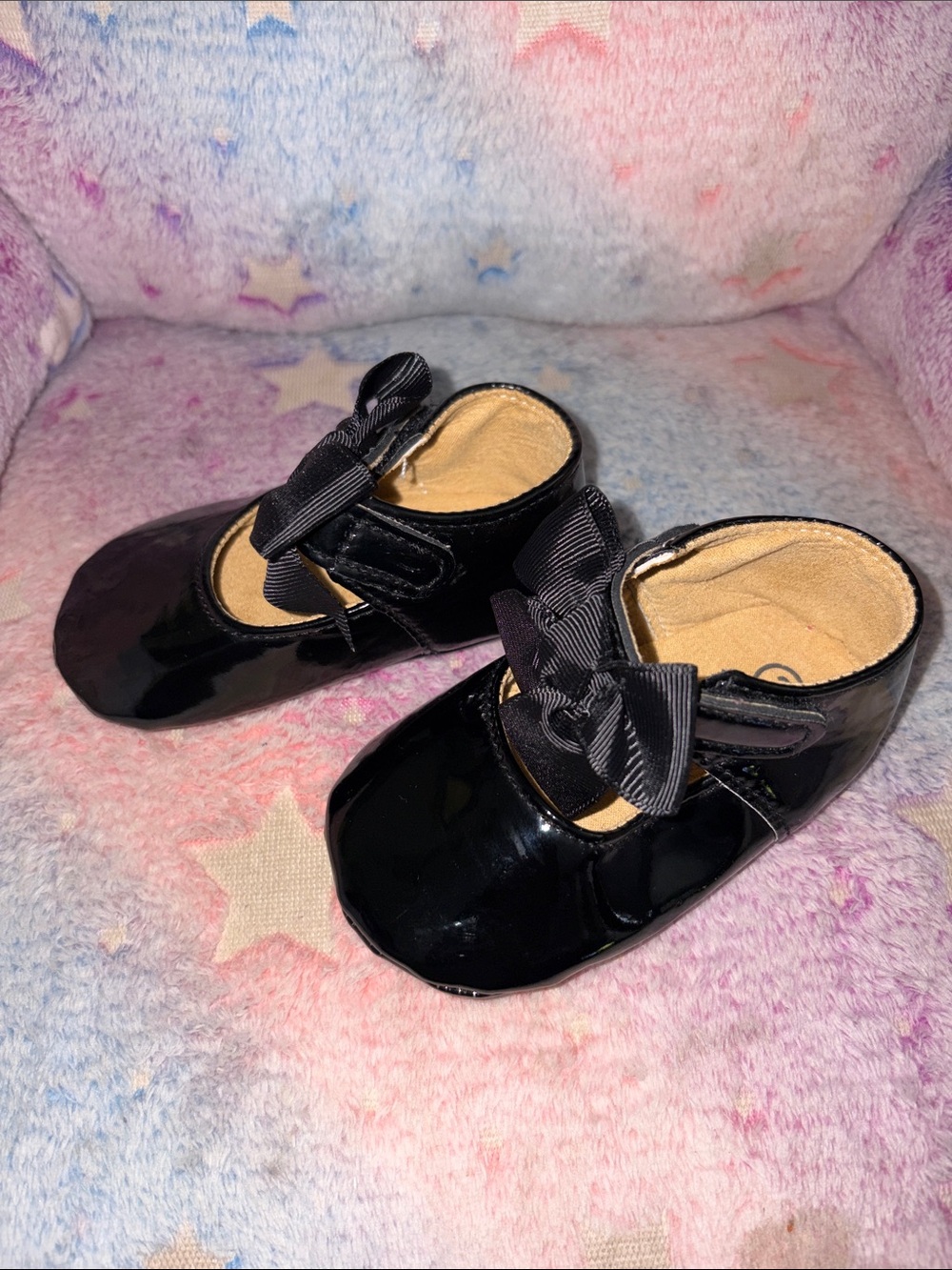 Baby Girls Black Bow Mary Jane Shoes - Picture 2 of 4